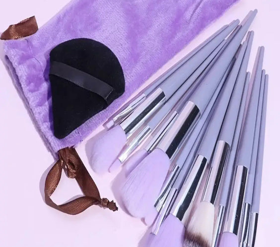 13pc Purple Vegan Brush Kit