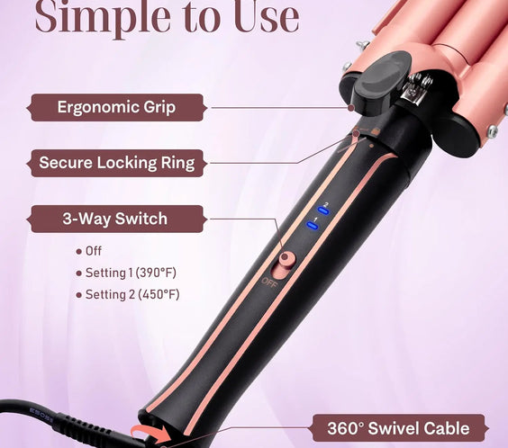 6-in-1 Ceramic Curling Wand
