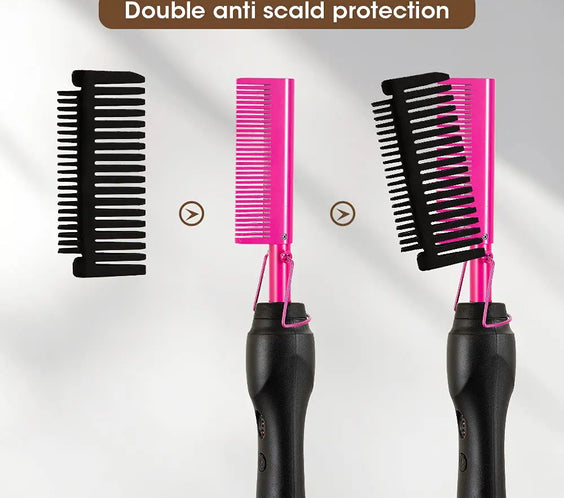 Pink Electric Hot Comb 210°C