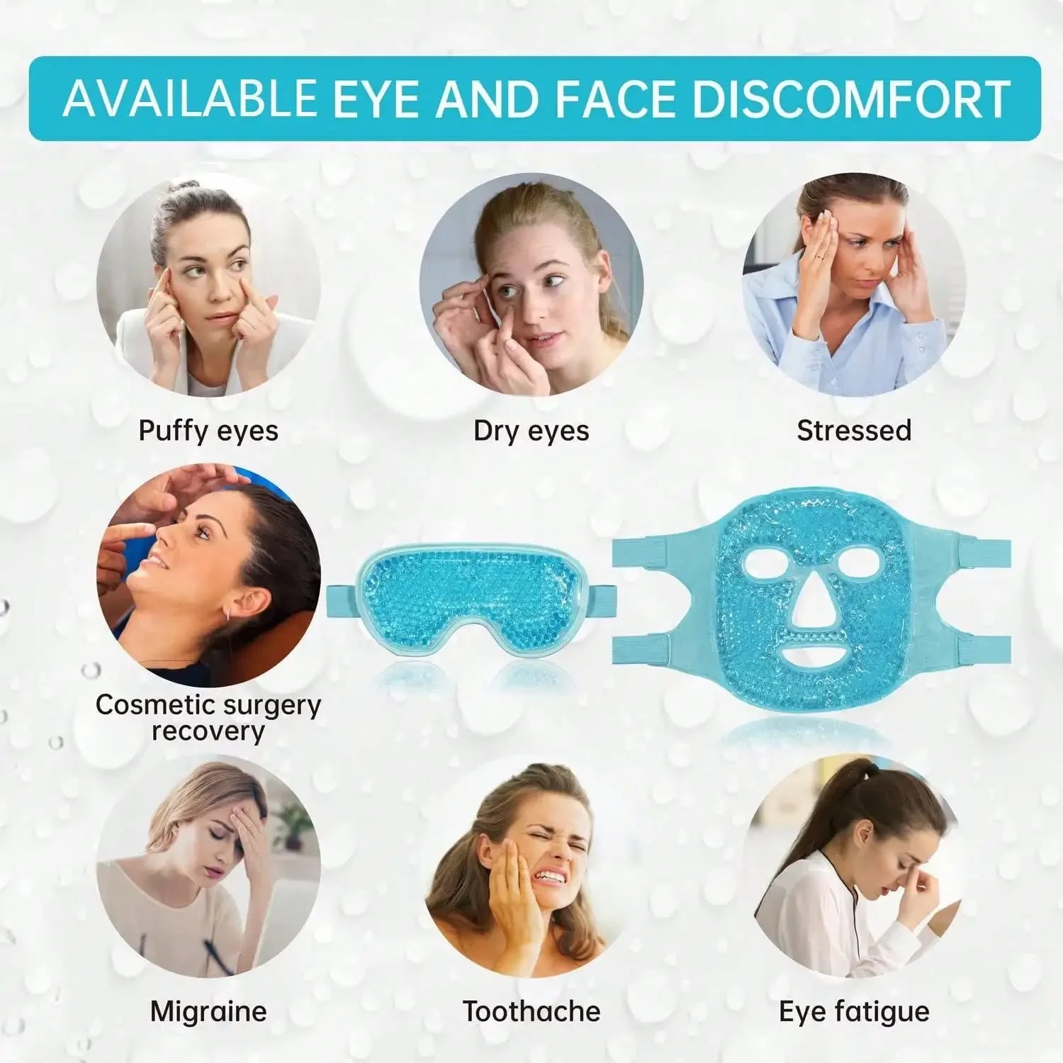 Gel Cooling Eye & Face Mask