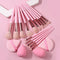 Glamorous Pink Makeup Brush Set for Flawless Application and Blending