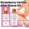 Strawberry Vanilla After Shave Oil For Women For Smooth Skin Prevents Ingrown Hairs And Dryness