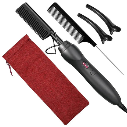 Pink Electric Hot Comb 210°C - Beauty Bae