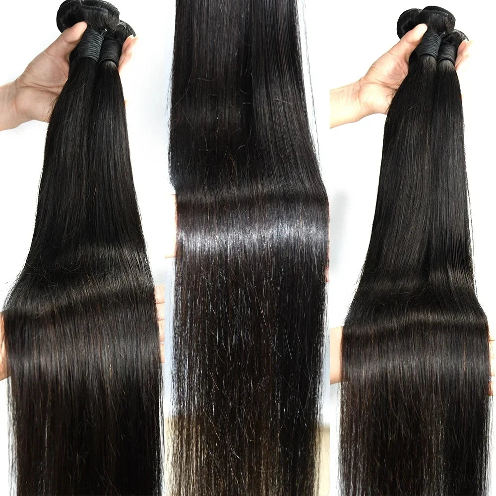 Pretty Diary Brazilian Remy 100 Percent Real Human Hair Bundles Raw Bone Straight Extensions 30 40 Inch by Beauty Bae