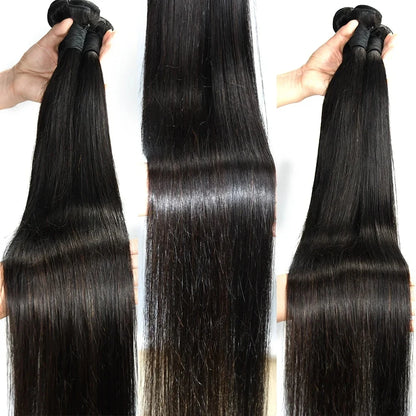 Pretty Diary Brazilian Remy 100 Percent Real Human Hair Bundles Raw Bone Straight Extensions 30 40 Inch by Beauty Bae