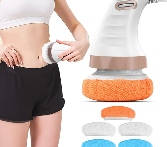 MARFLY K01 handheld cellulite massager with soft washable pads ABS TPR housing 360 degree rotation