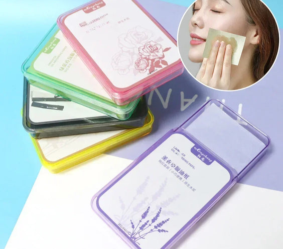 300 Oil Blotting Sheets boxed pack glossy double sided oil absorbing portable pack Made in Mainland China