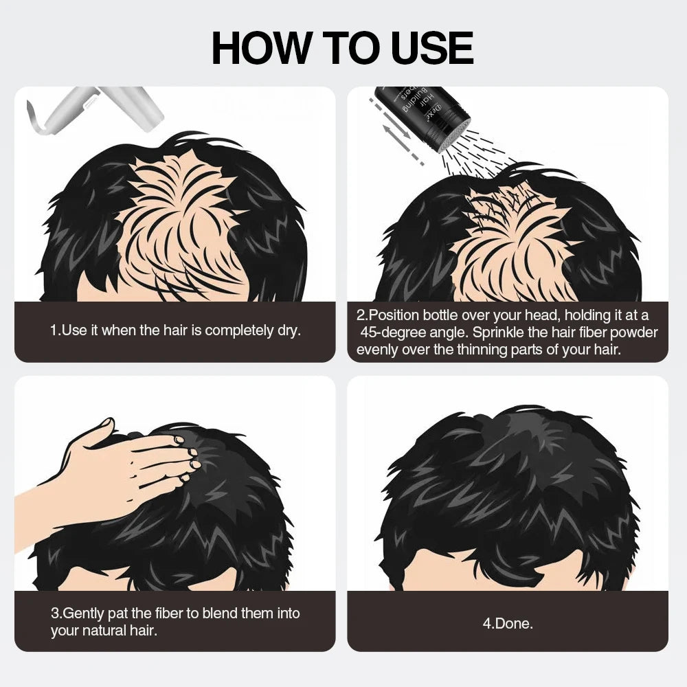 20g Black Plant Hair Fibers - Beauty Bae