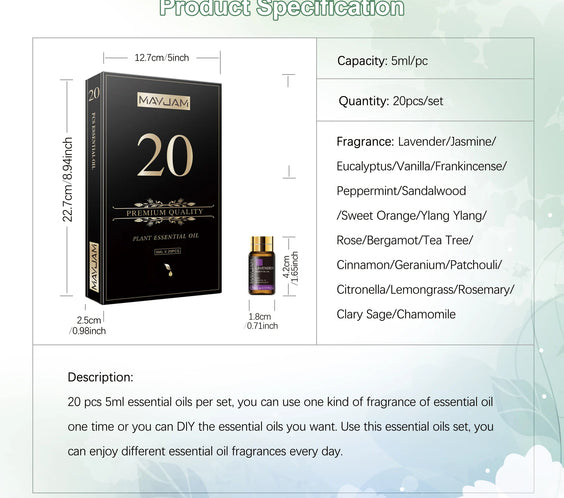 MAYJAM 20x5ml Essential Oils
