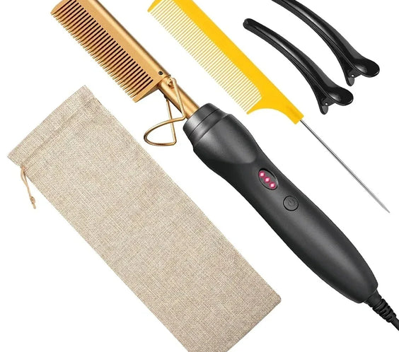 Pink Electric Hot Comb 210°C