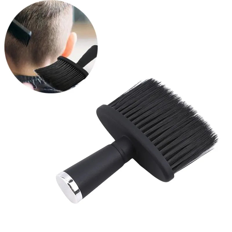 Soft Neck Face Duster Brush with soft-neck flexible joint fine non-abrasive filaments compact head and lightweight handle