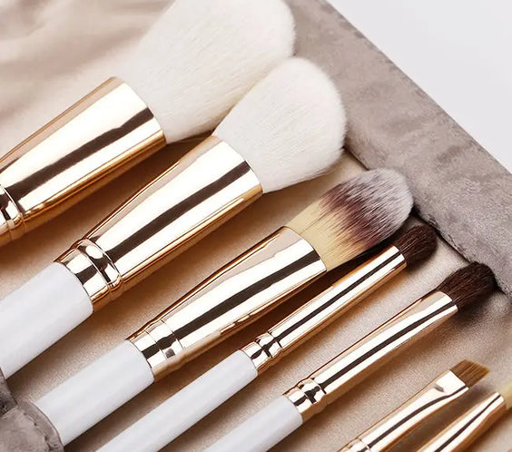 10-Pc Wool Makeup Brush Set