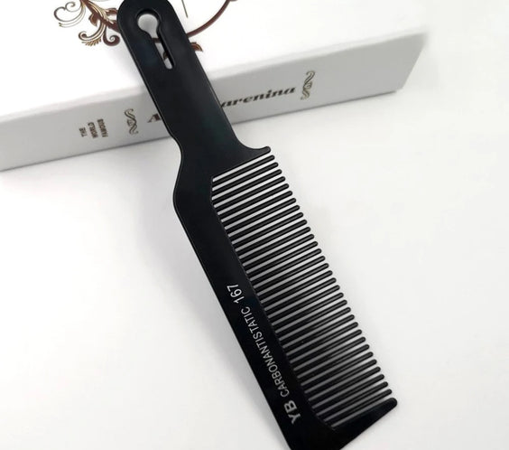 Black Flattop Wide-Tooth Comb