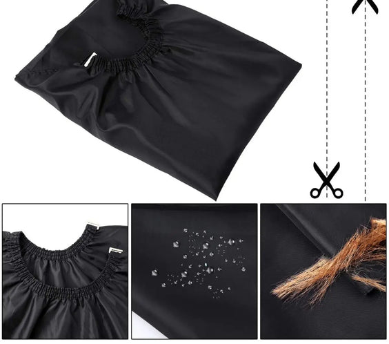 Black Polyester Salon Cape