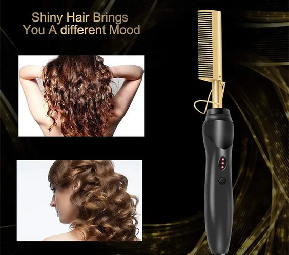 Tourmaline Hot Comb 16-20mm with tourmaline ceramic plate LCD temperature display and 2m rotatable power cord