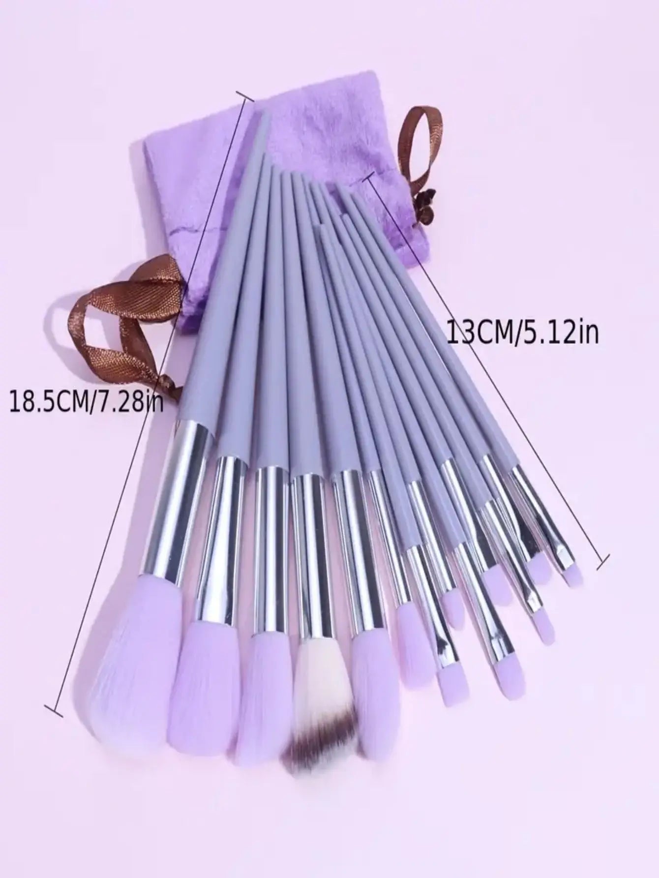 13pc Purple Vegan Brush Kit