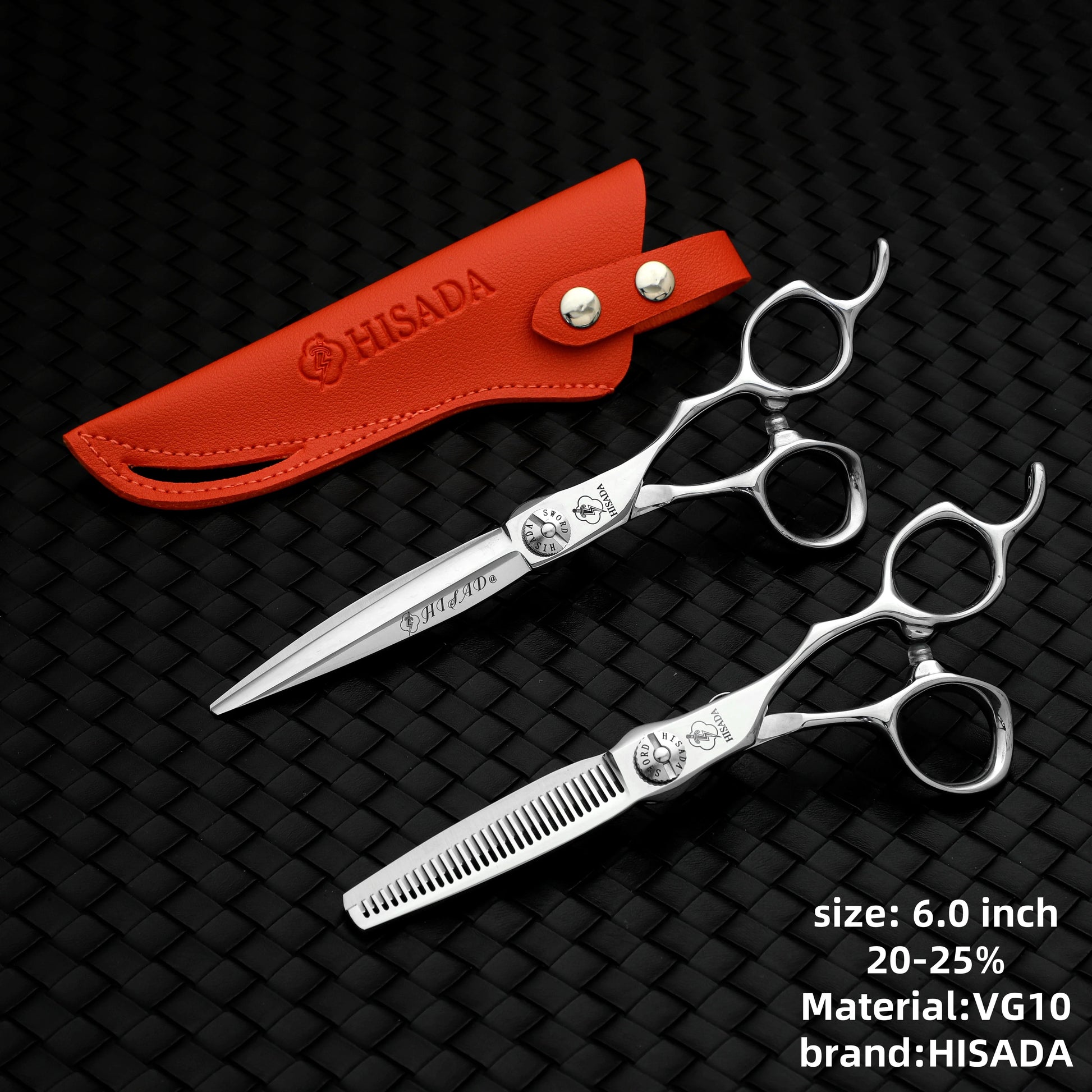 VG10 Black Salon Scissors 6.5in