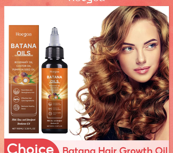 Batana Rosemary Hair Oil 100ml amber bottle labeled CPNP certified plant oil blend for scalp nourishment