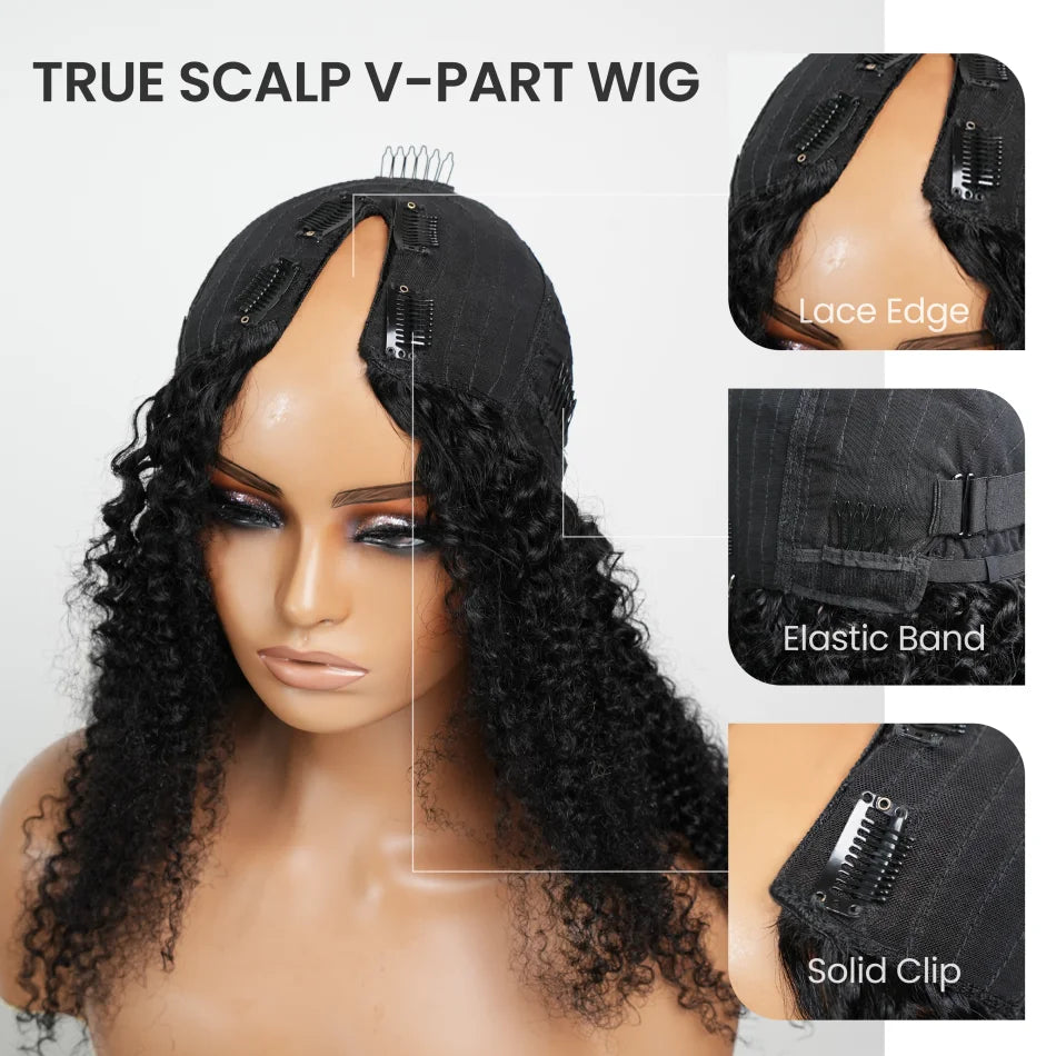 V Part Wigs 100 Percent Human Hair Body Wave Glueless Wig With Clip In 5X5 HD Lace Closure Beginner Friendly by Beauty Bae
