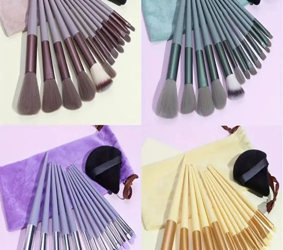 13pc Purple Vegan Brush Kit