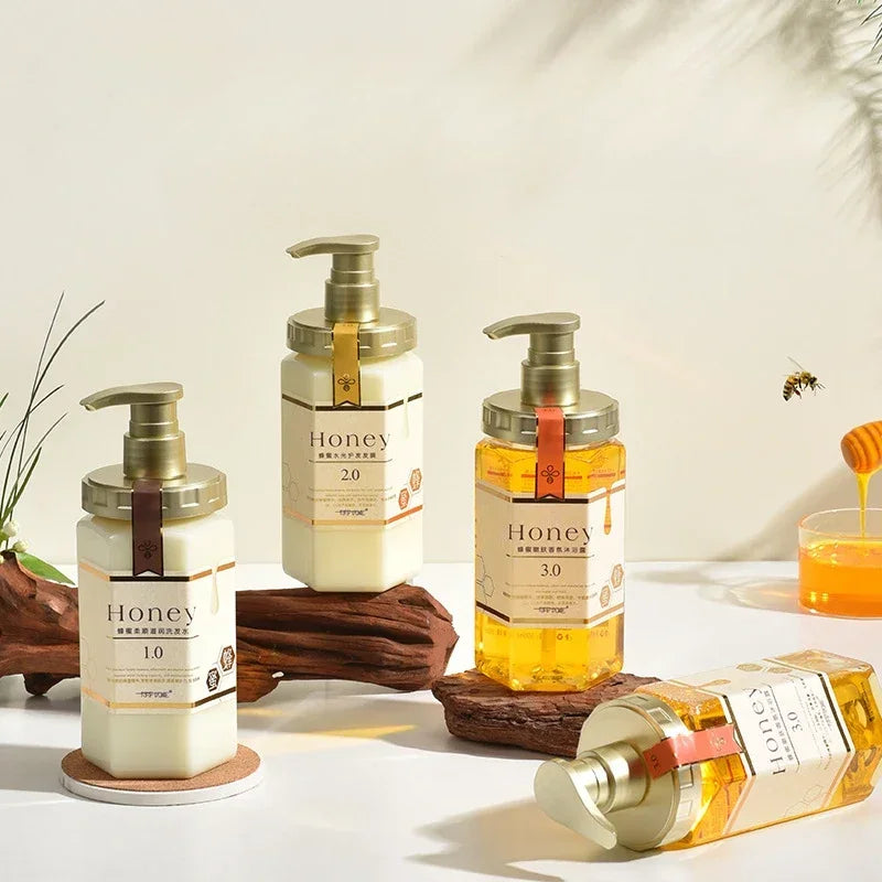 Шампунь Для Волос Honey Shampoo Long Lasting Fragrance Shampoo Conditioner Set Clean The Scalp and Nourish The Hair 샴푸 by Beauty Bae