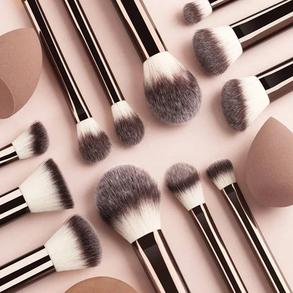 12pc Wool Fiber Brush Set - Beauty Bae