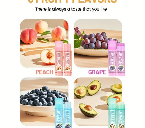 6pc Fruit Lip Balm Smooth