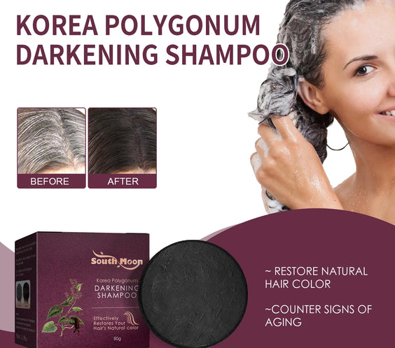 Polygonum Dandruff Shampoo 80g soap bar labeled Eucommia bark Polygonum multiflorum root Ginkgo biloba CPNP notification