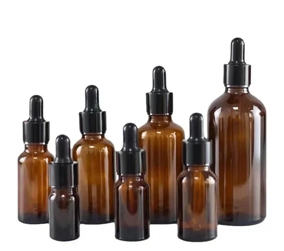 28pc Amber Glass Dropper Set