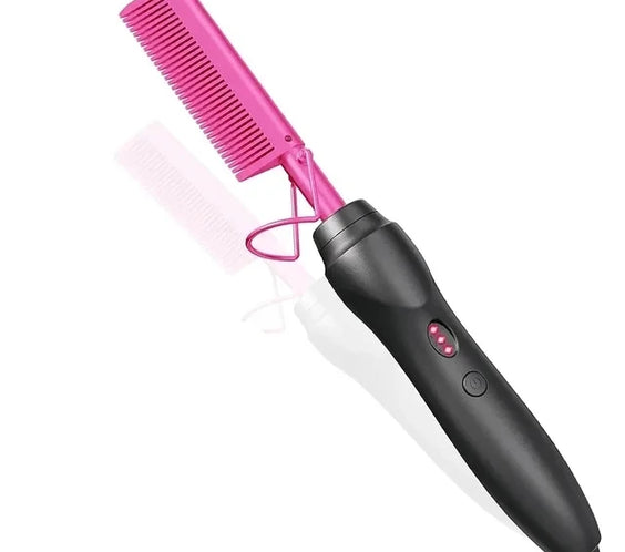 Pink Electric Hot Comb 210°C