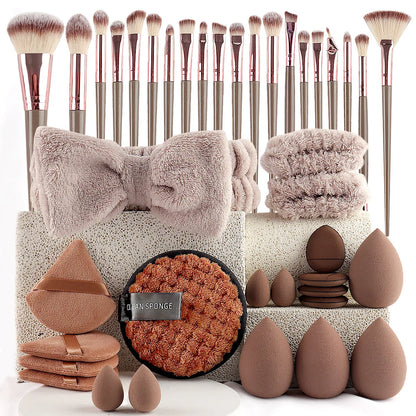 56-Piece Chocolate Brush Kit - Beauty Bae