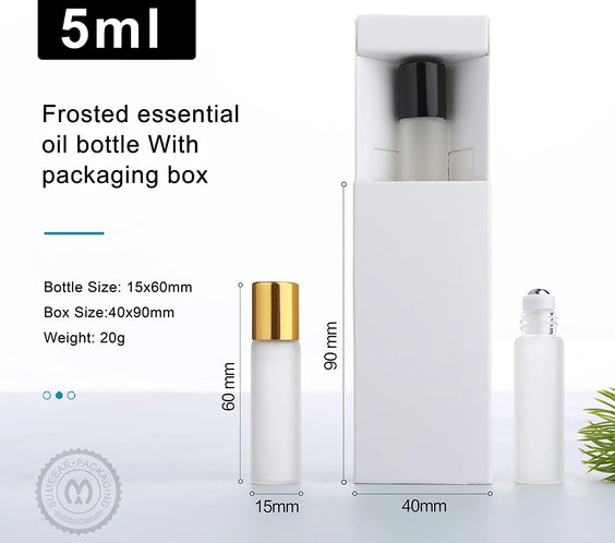 Frosted Glass 5ml Rollers