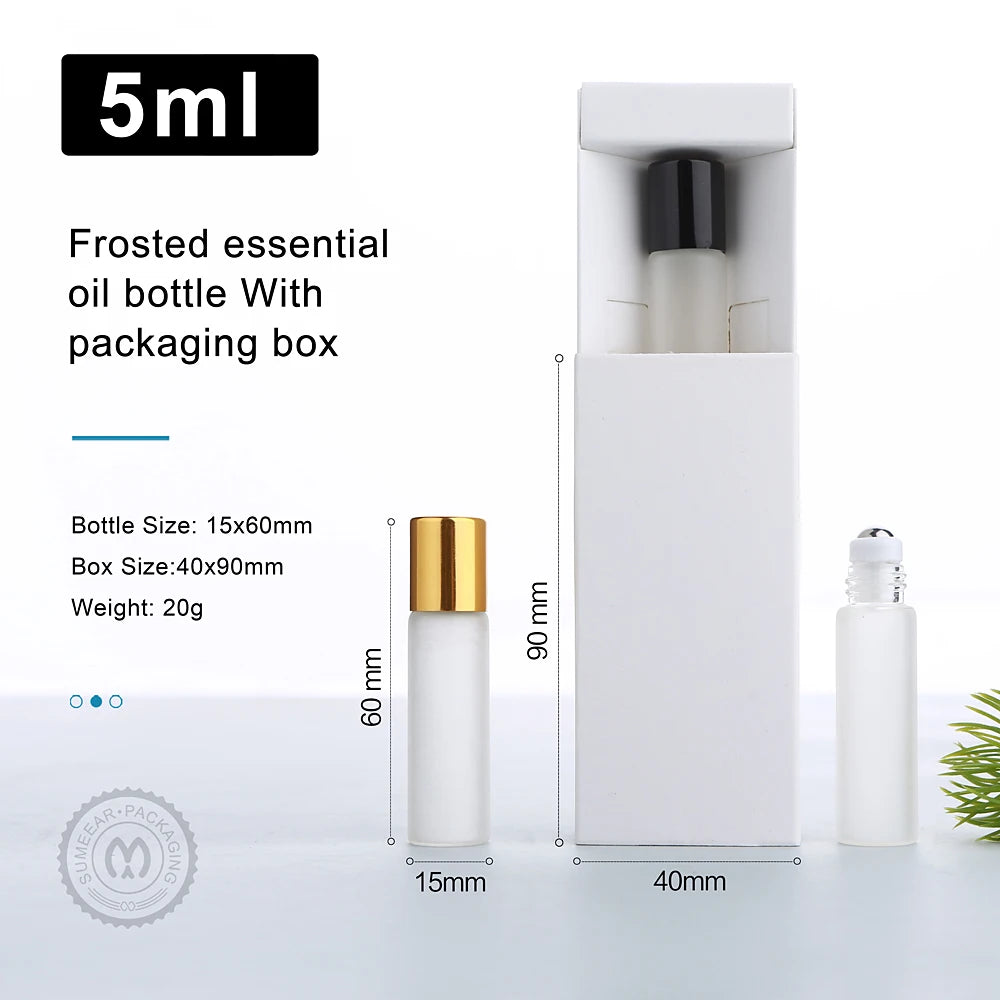 Frosted Glass 5ml Rollers