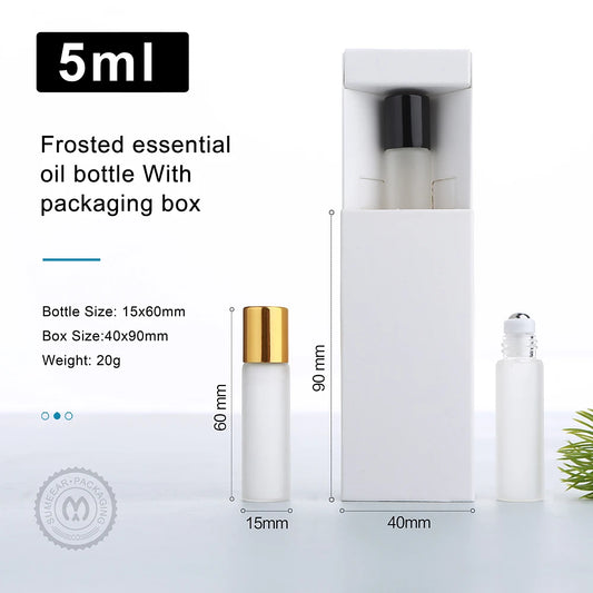 Frosted Glass 5ml Rollers