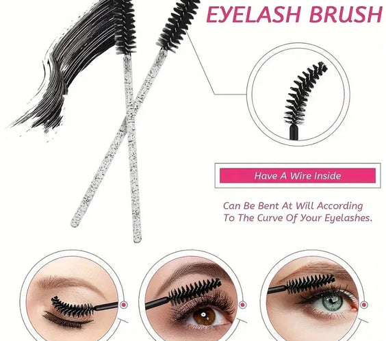 80pc Wool Lash Micro Brushes