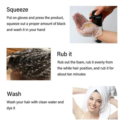 Herbal 3-in-1 Black Hair Dye - Beauty Bae