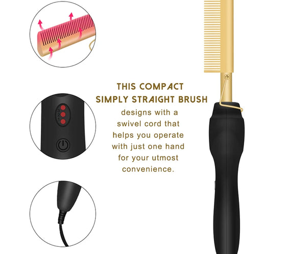 Tourmaline Hot Comb 16-20mm