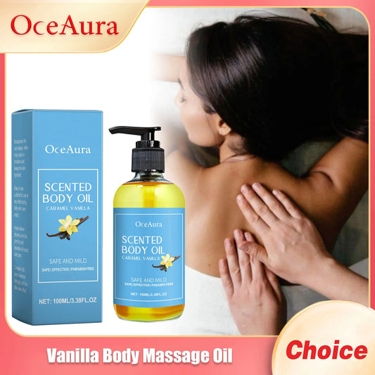 Vanilla Body Massage Oil Moisturizing Stress Relief Relaxing Muscle Spa Essential Oils by Beauty Bae
