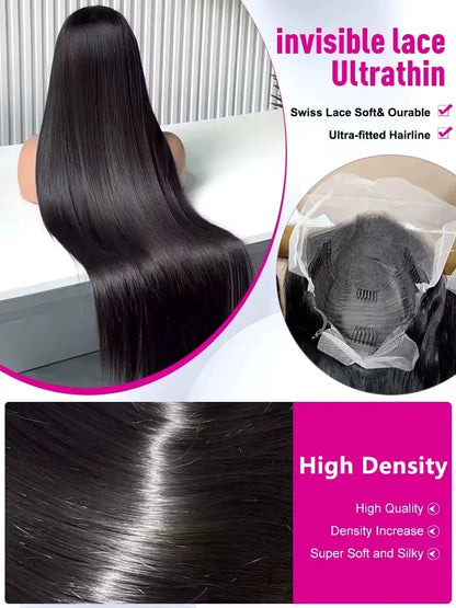 300 Density HD Lace Vietnamese Straight Human Hair Wigs Go Glueless Wear 100 Percent Human Hair 13x4 13x6 Front Wigs by Beauty Bae