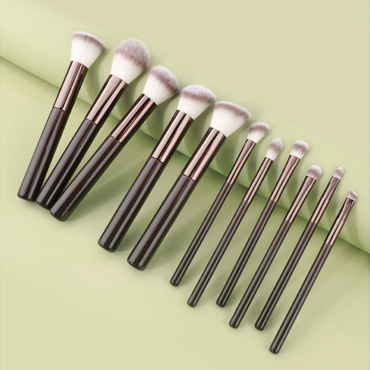 11pc Wood-Handle Brush Set - Beauty Bae