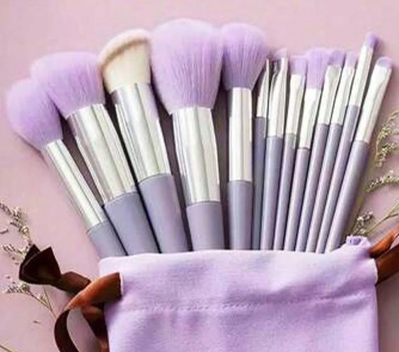 13pc Purple Vegan Brush Kit