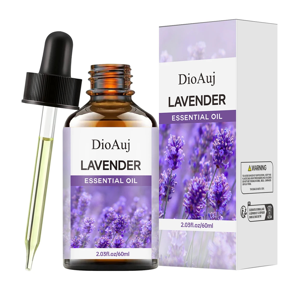 Lavender essential oil 30ml amber bottle labeled CPNP registered Guangzhou Juemei manufacturer origin Mainland China