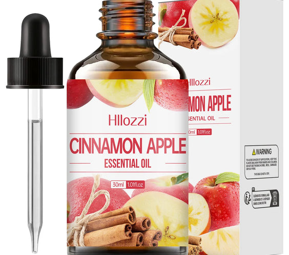 Cinnamon Apple 30ml essential oil amber bottle labeled 30 ml with product name and plain label
