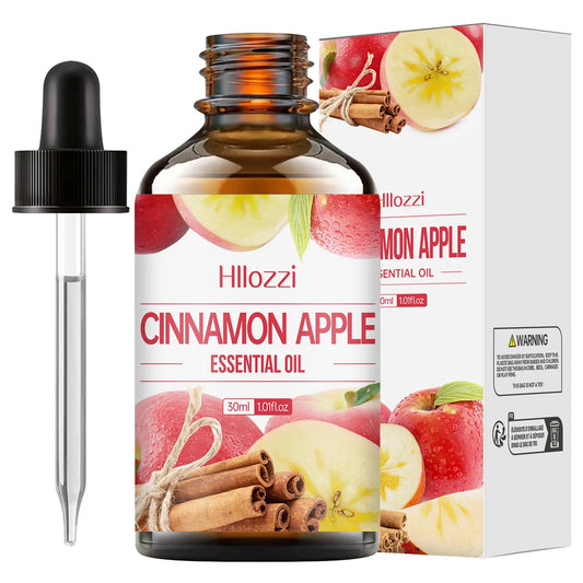 Cinnamon Apple 30ml essential oil amber bottle labeled 30 ml with product name and plain label