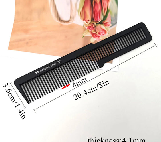 Black Flattop Wide-Tooth Comb