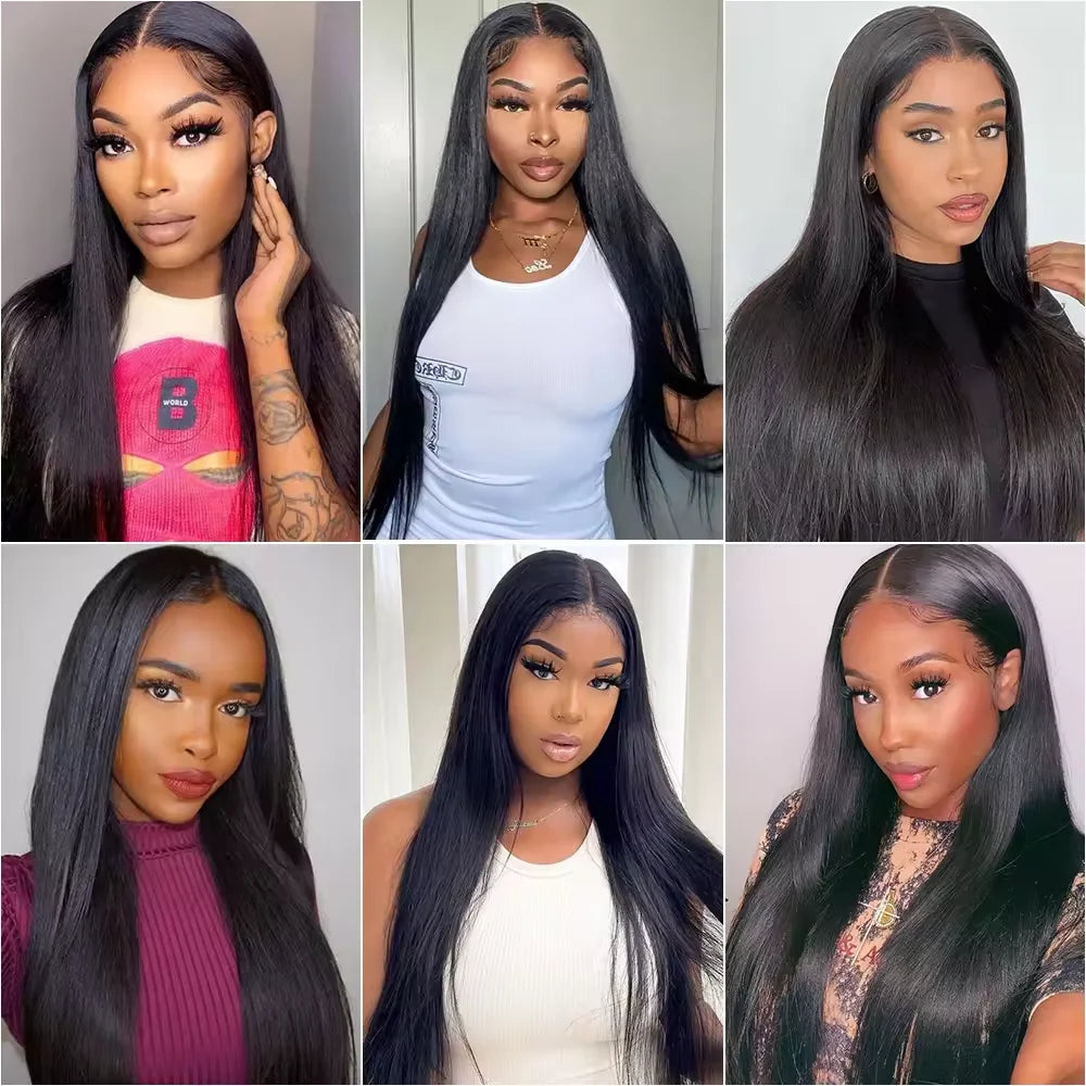 32 Inch And 34 Inch Bone Straight Brazilian Virgin Hair Bundles 3 Bundle Options 100 Percent Human Hair Natural Color by Beauty Bae