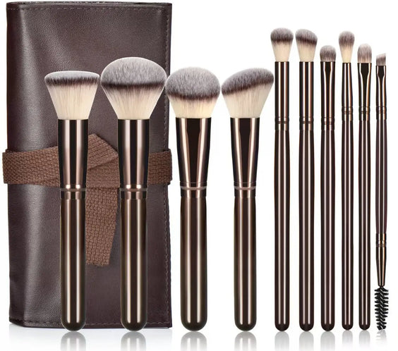 10pc Synthetic Makeup Brushes