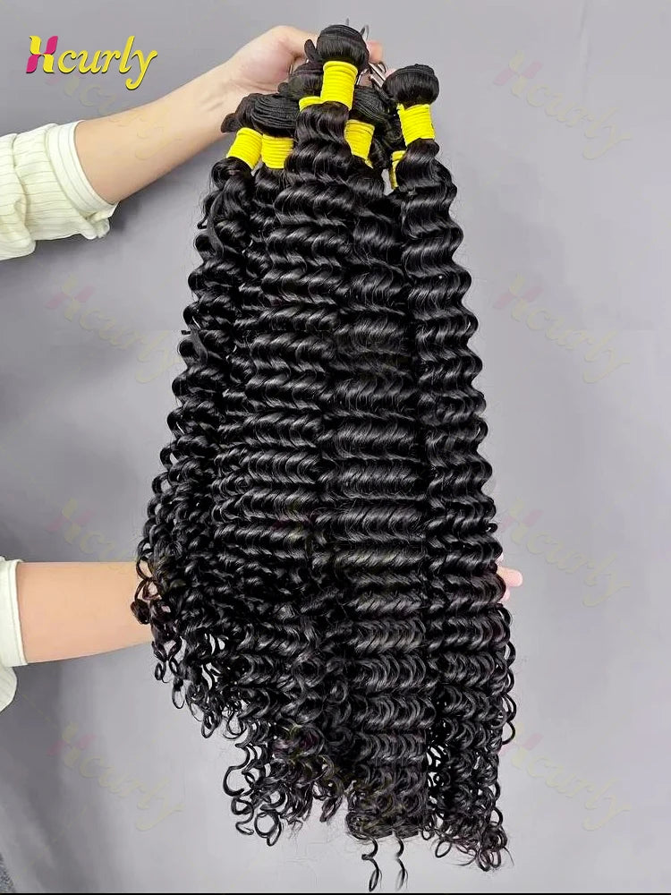 Remy Deep Wave Water Wave Brazilian Hair Bundles 30 Inch Virgin 100 Percent Human Hair by Beauty Bae