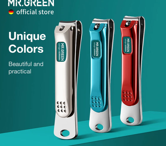MR.GREEN curved nail clipper MR-1113 stainless steel curved blade with cross-bolt sizes 74×16mm and 91×20mm