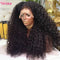 250 Density Water Wave 13x6 HD Transparent Lace Deep Wave Frontal Wig Pre Plucked 100 Percent Human Hair for Black Women